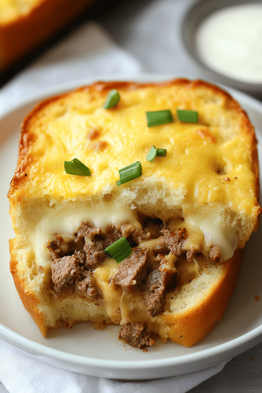 Philly Cheese Steak Casserole ingredients organized and measured on kitchen counter