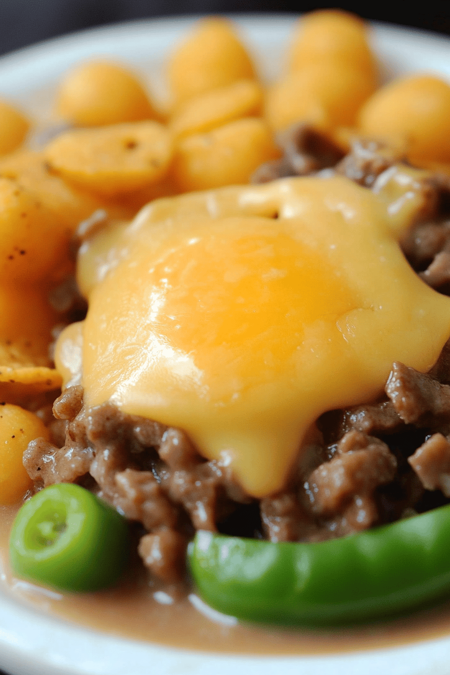 Philly Cheese Steak Frito Pie ingredients organized and measured on kitchen counter