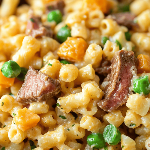 Philly Cheese Steak Pasta Salad