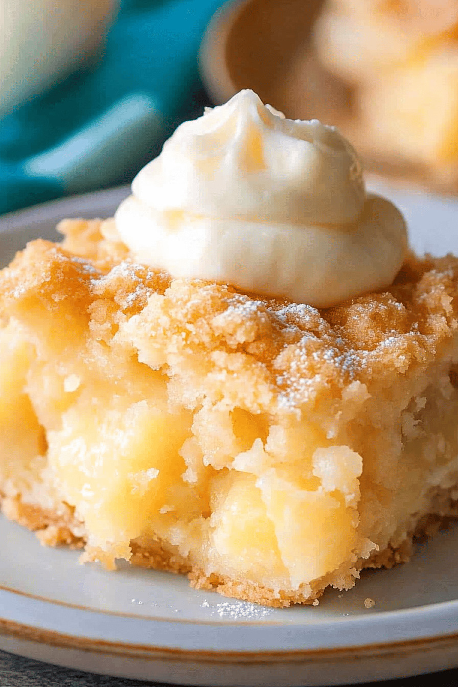 Pineapple Dump Cake Final Dish Presentation