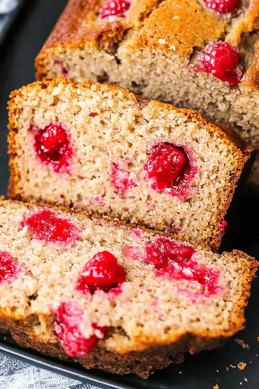 Raspberry Banana Bread ingredients