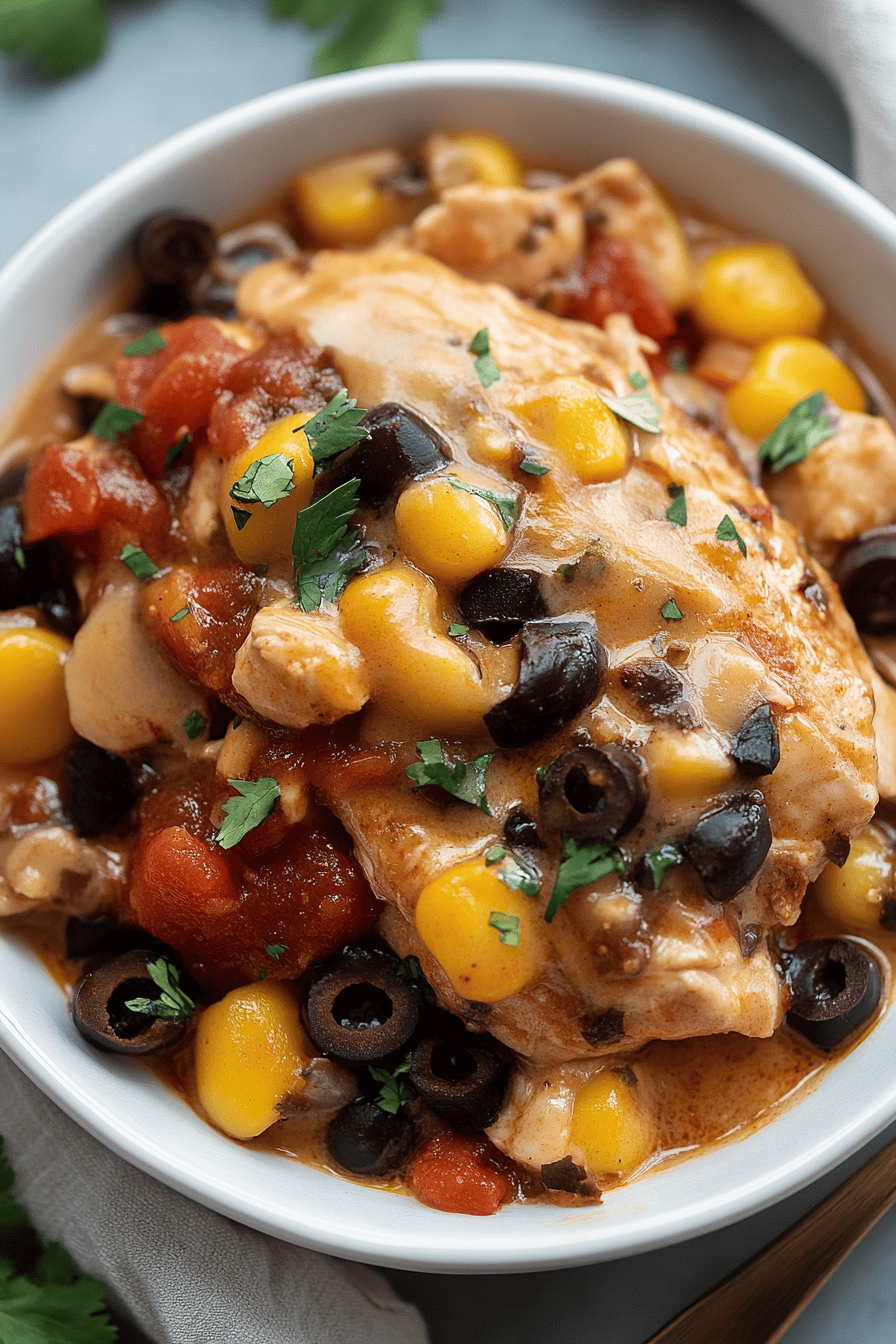 Santa Fe Chicken final dish beautifully presented and ready to serve