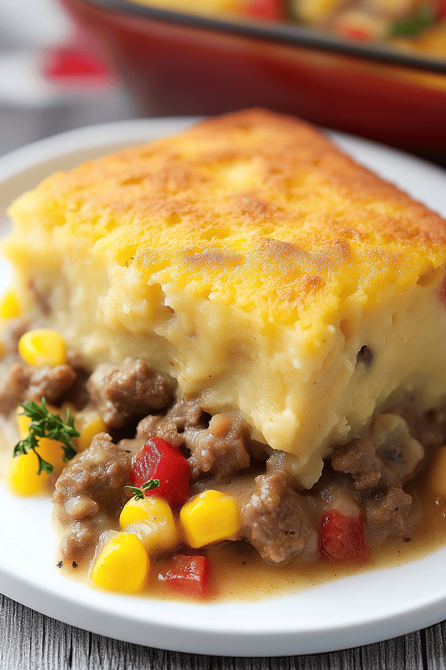 Shepherd's Pie with Cornbread ingredients organized and measured on kitchen counter