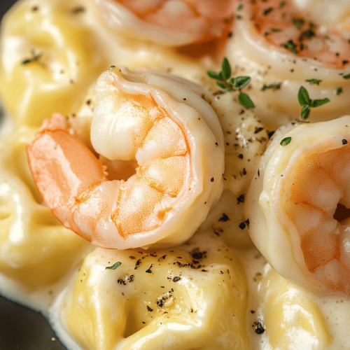 Shrimp Tortellini Alfredo