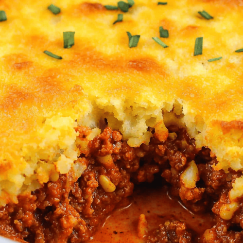 Sloppy Joe Cornbread Casserole