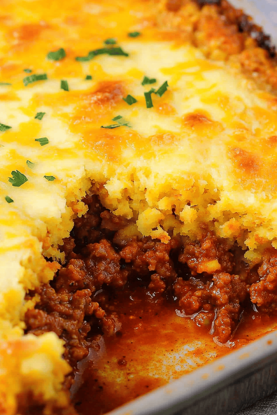 Sloppy Joe Cornbread Casserole ingredients