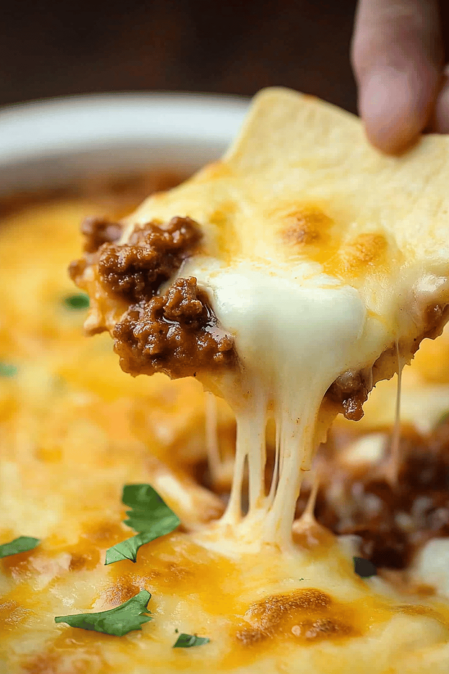 Sloppy Joe Dip ingredients organized and measured on kitchen counter