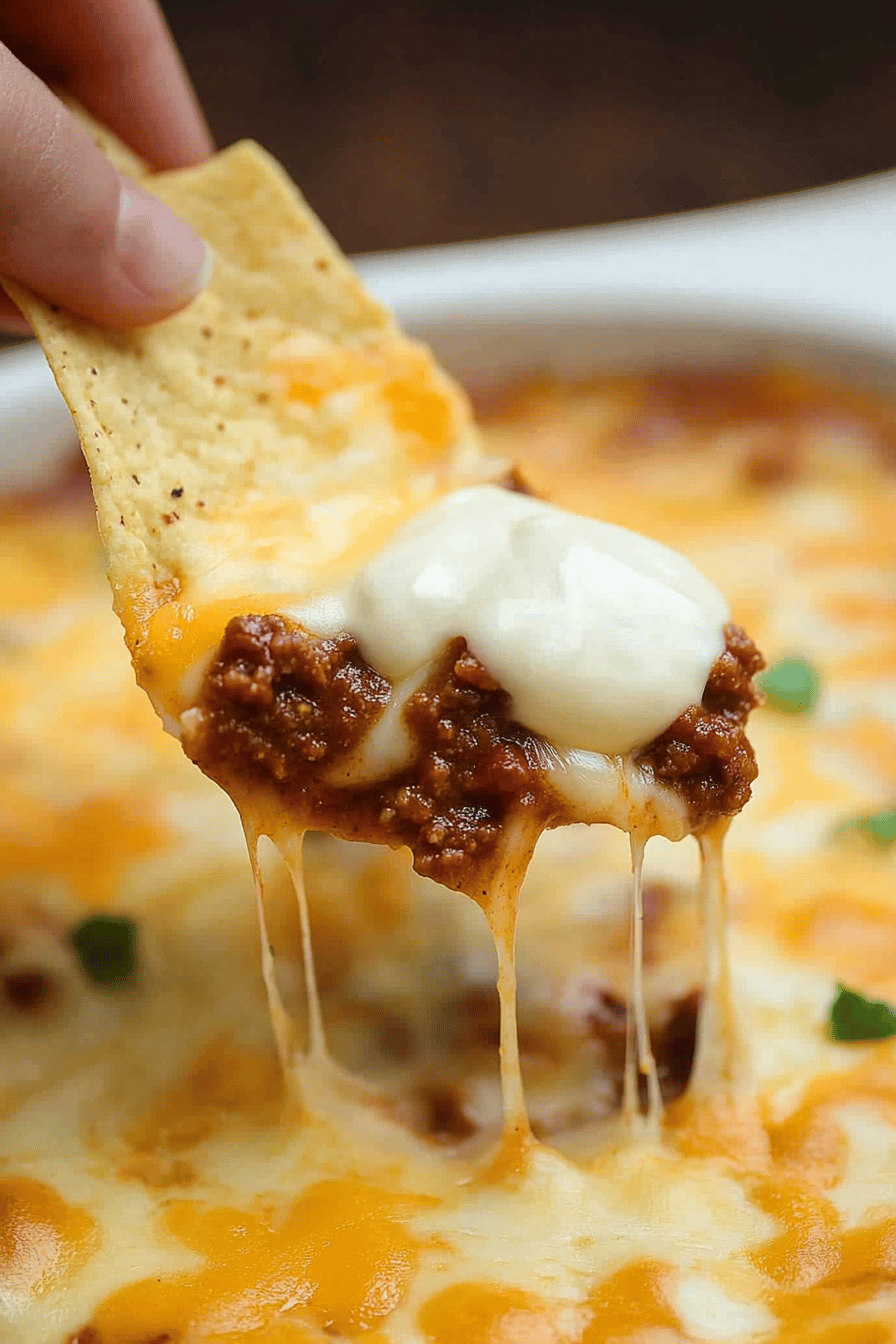 Sloppy Joe Dip slice on plate showing perfect texture and swirl pattern