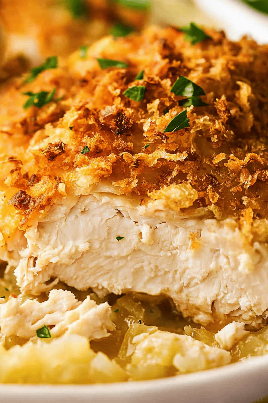 Sour Cream Onion Chicken Final Dish Presentation
