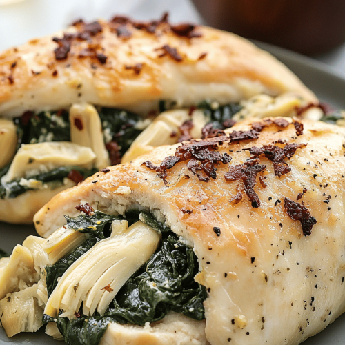 Spinach Artichoke Stuffed Chicken