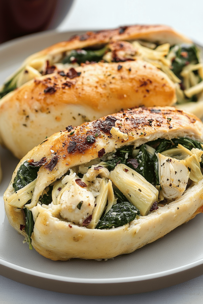 Spinach Artichoke Stuffed Chicken