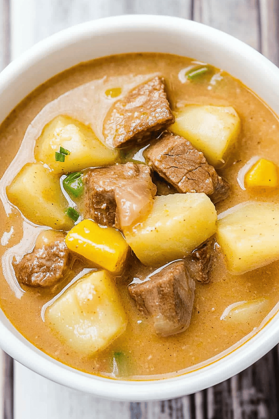 Steak and Potato Soup Final Dish Presentation