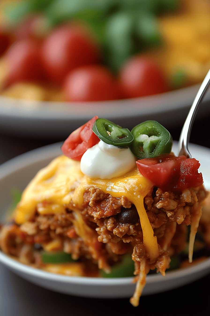 Taco Pie Recipe ingredients organized and measured on kitchen counter