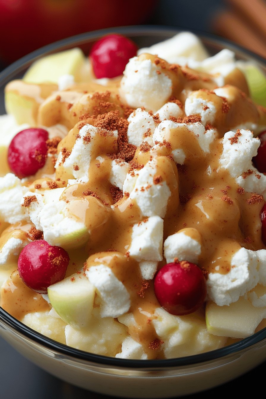 Taffy Apple Salad final dish beautifully presented and ready to serve