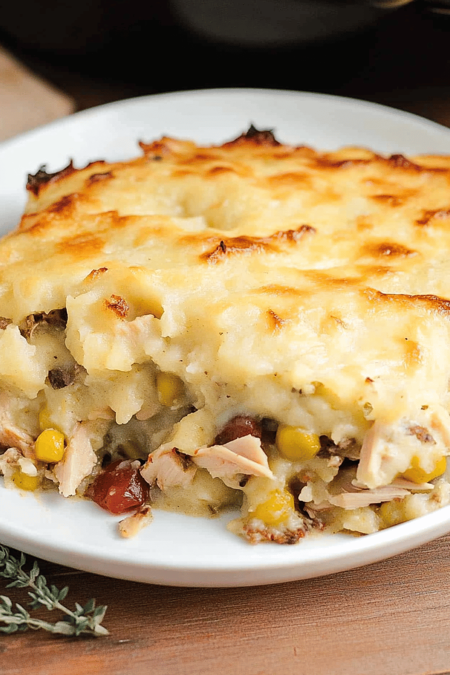 Turkey Shepherd's Pie Final Dish Presentation