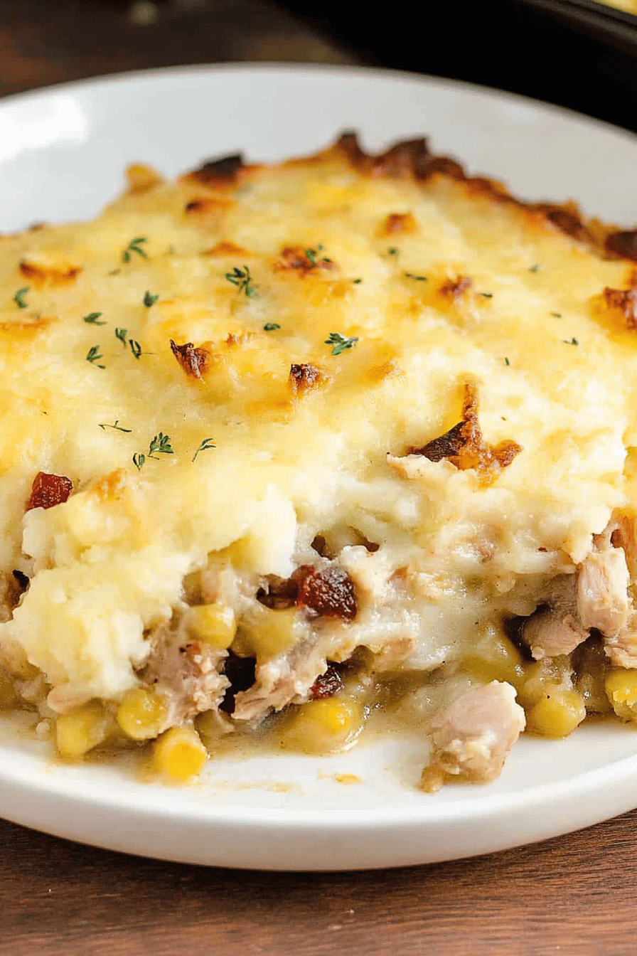 Turkey Shepherd's Pie Final Dish Presentation