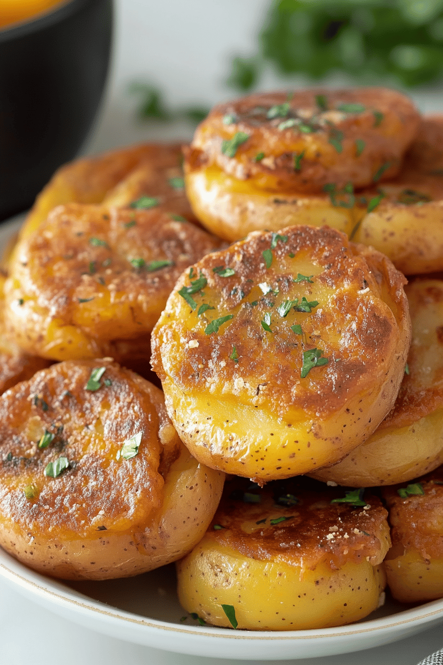 air fryer smashed potatoes ingredients organized and measured on kitchen counter