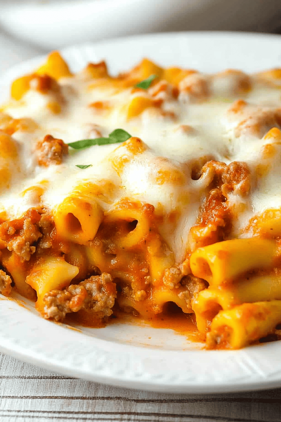baked ziti with sausage ingredients