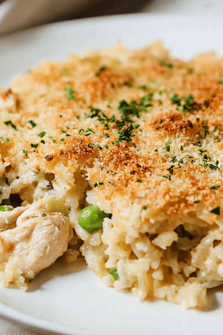 chicken and rice casserole Final Dish Presentation