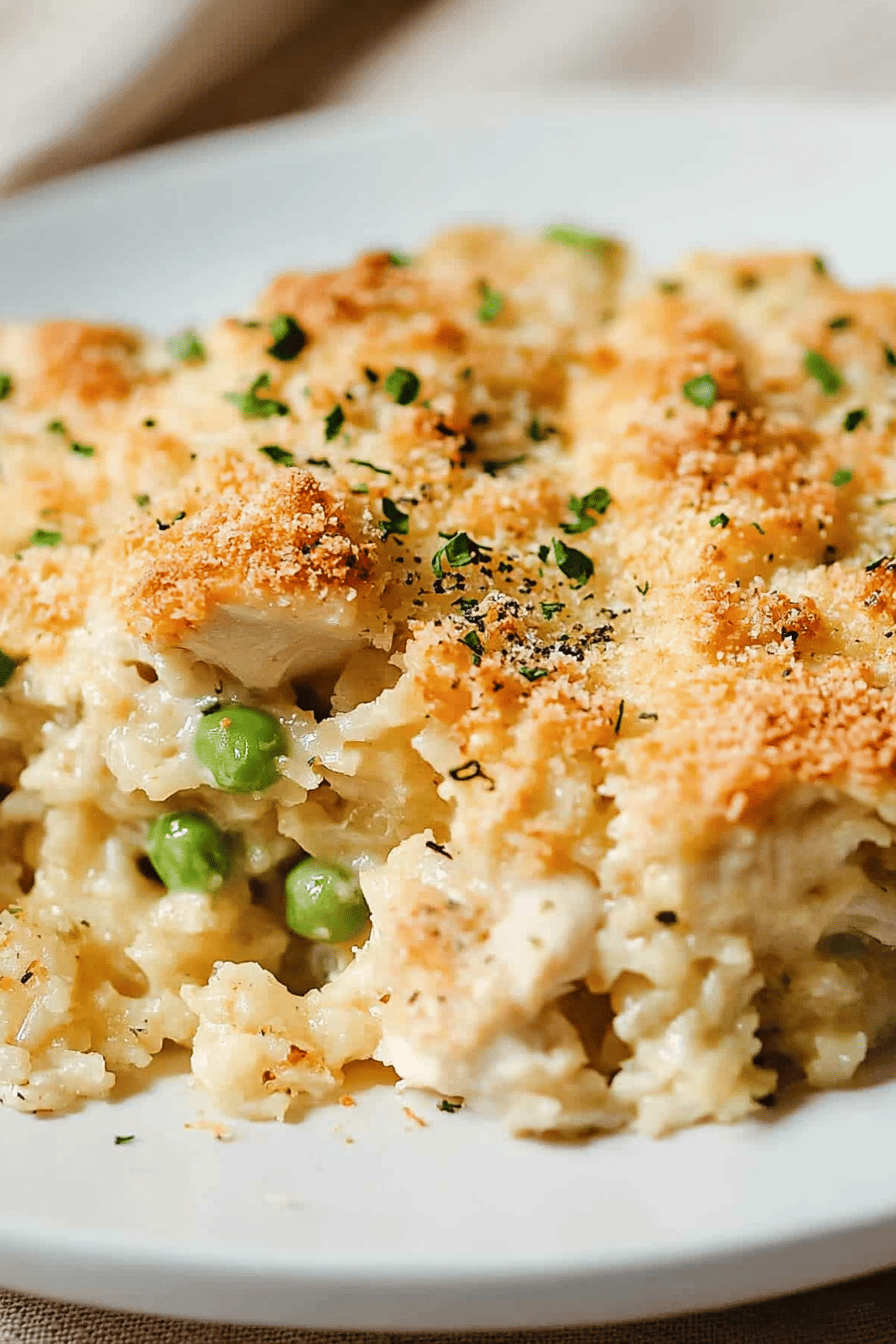 chicken and rice casserole Final Dish Presentation