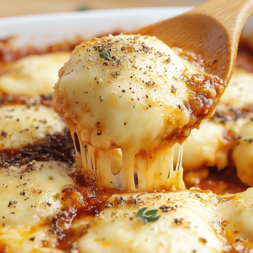 lazy lasagna with ravioli