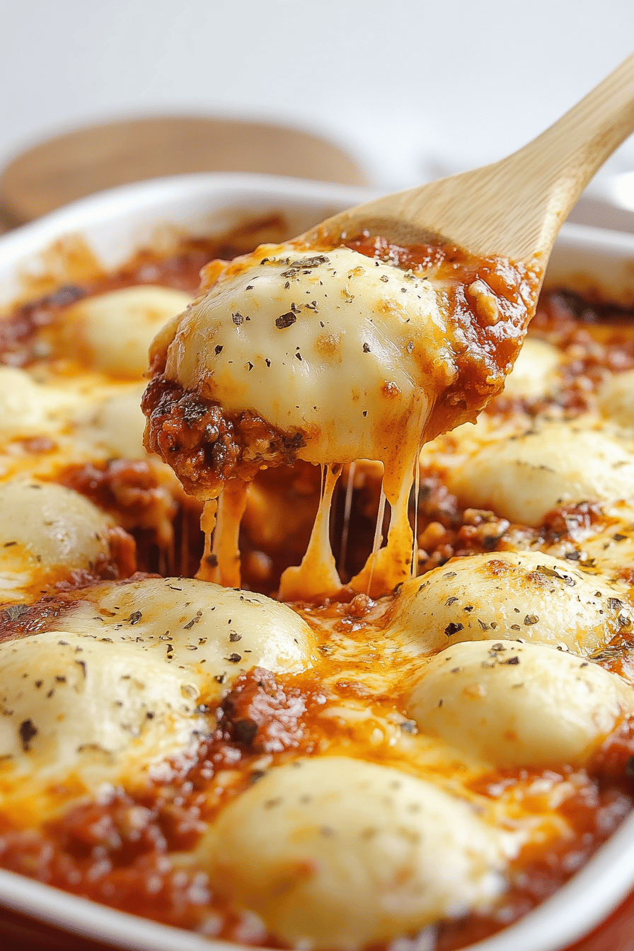 lazy lasagna with ravioli ingredients organized and measured on kitchen counter