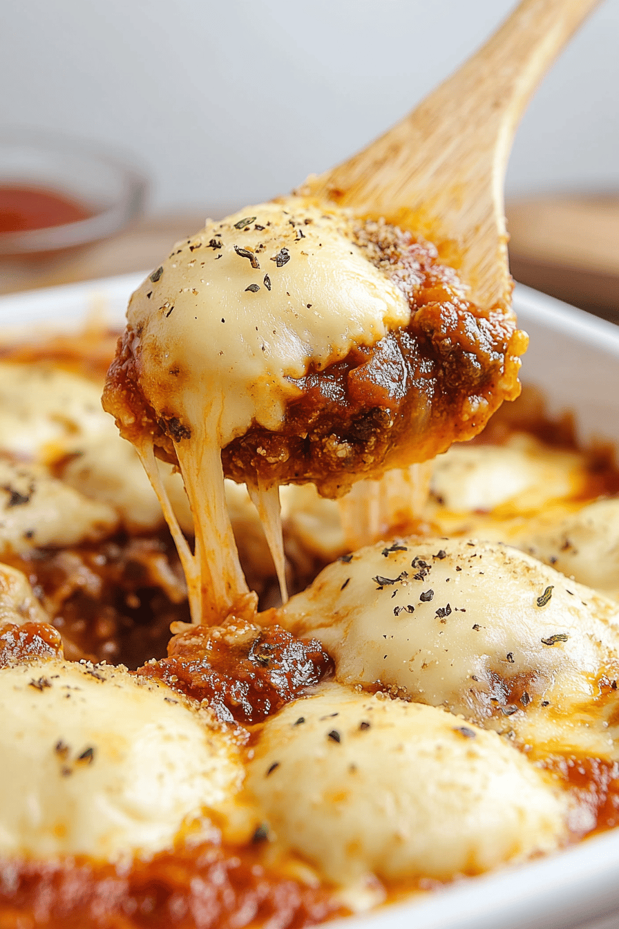 lazy lasagna with ravioli final dish beautifully presented and ready to serve