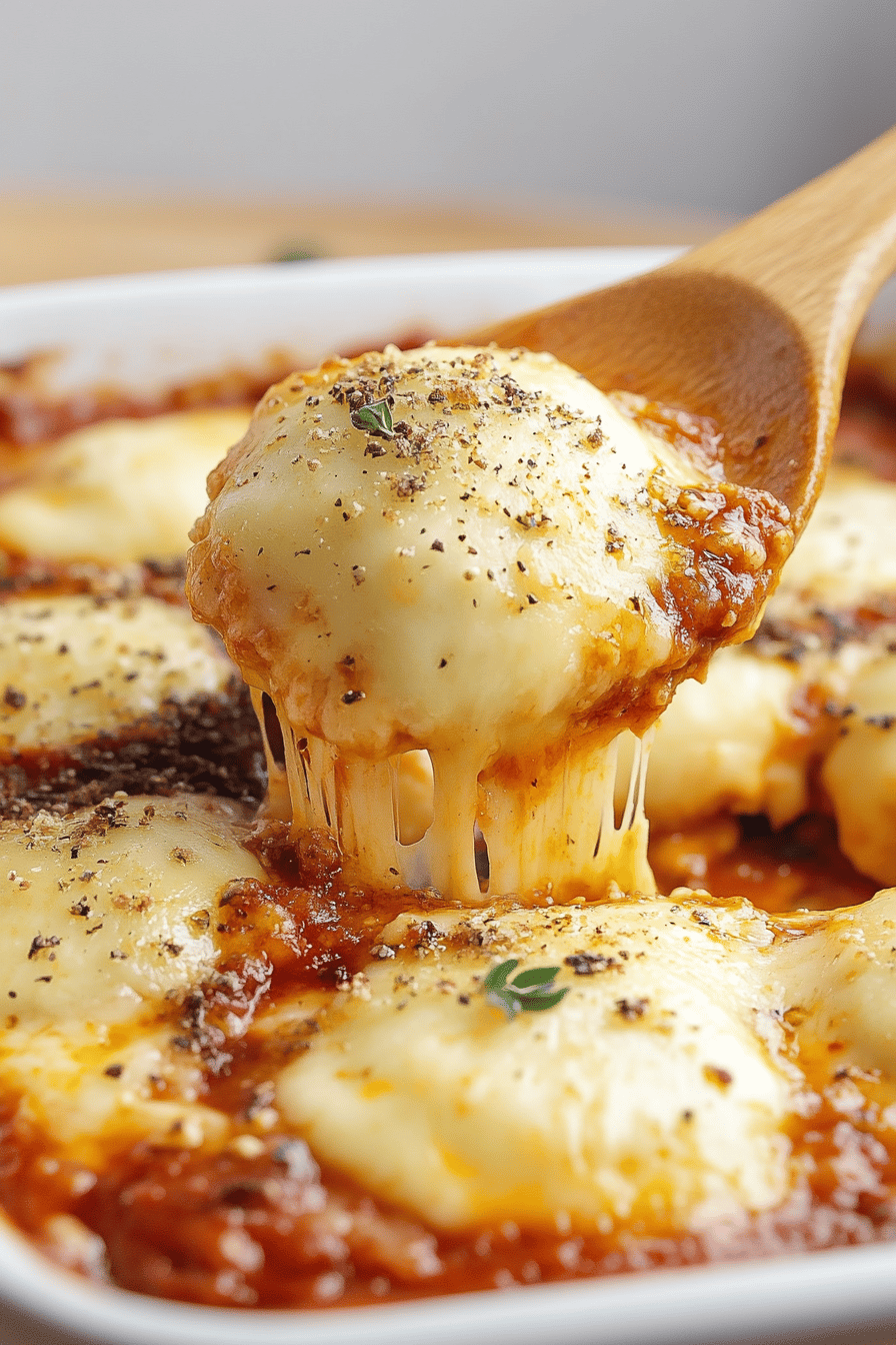 lazy lasagna with ravioli slice on plate showing perfect texture and swirl pattern