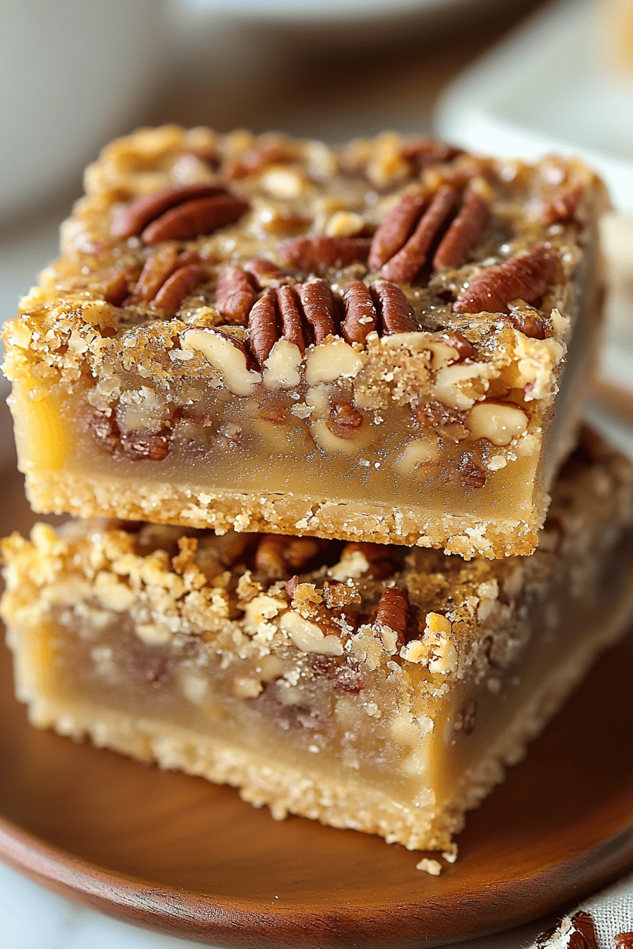 pecan pie bars ingredients organized and measured on kitchen counter