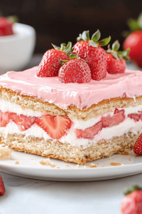 7-Layer Strawberry Éclair Cake