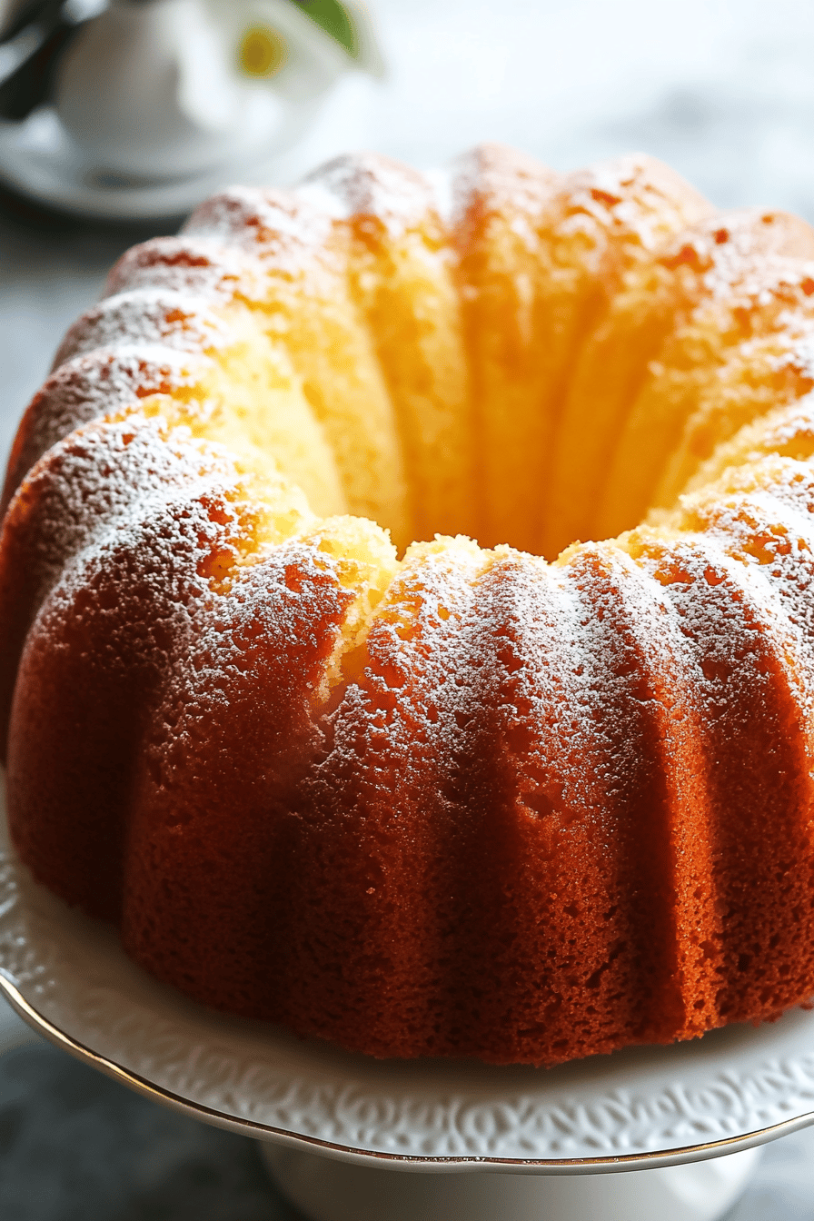 7-Up Pound Cake Recipe ingredients organized and measured on kitchen counter