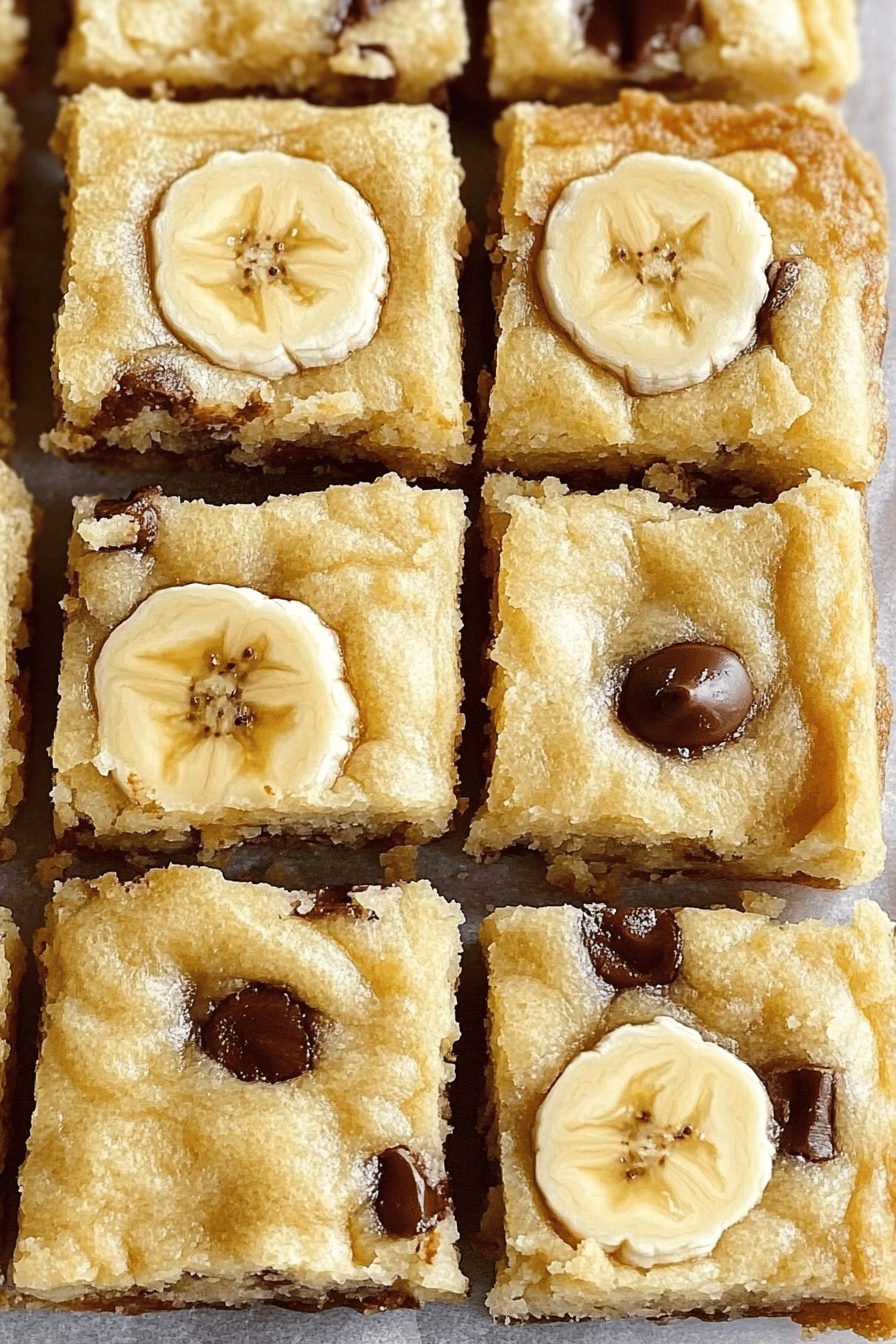 Banana Yogurt Snack Bars slice on plate showing perfect texture and swirl pattern