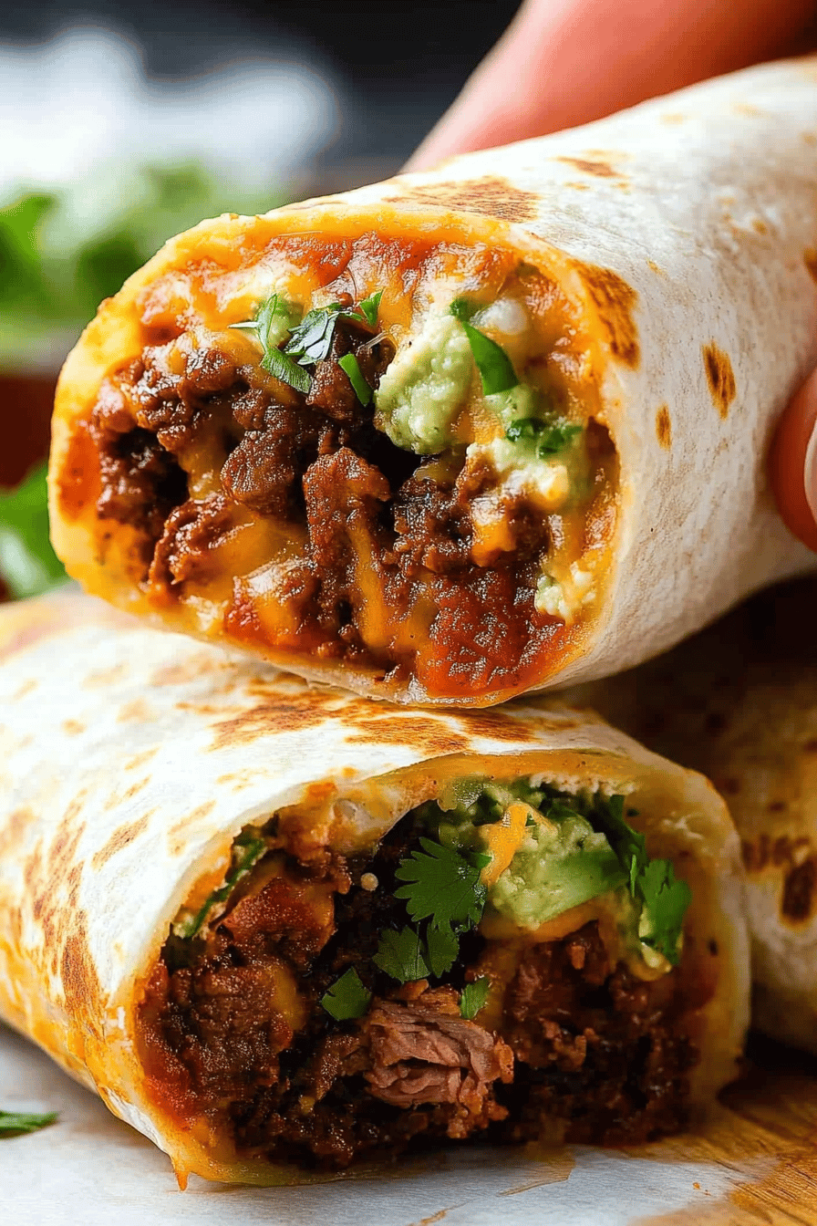 Beef Burritos Recipe final dish beautifully presented and ready to serve