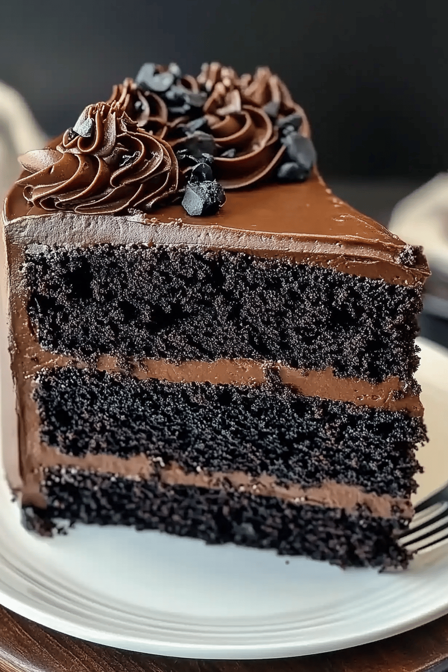 Black Velvet Cake ingredients organized and measured on kitchen counter