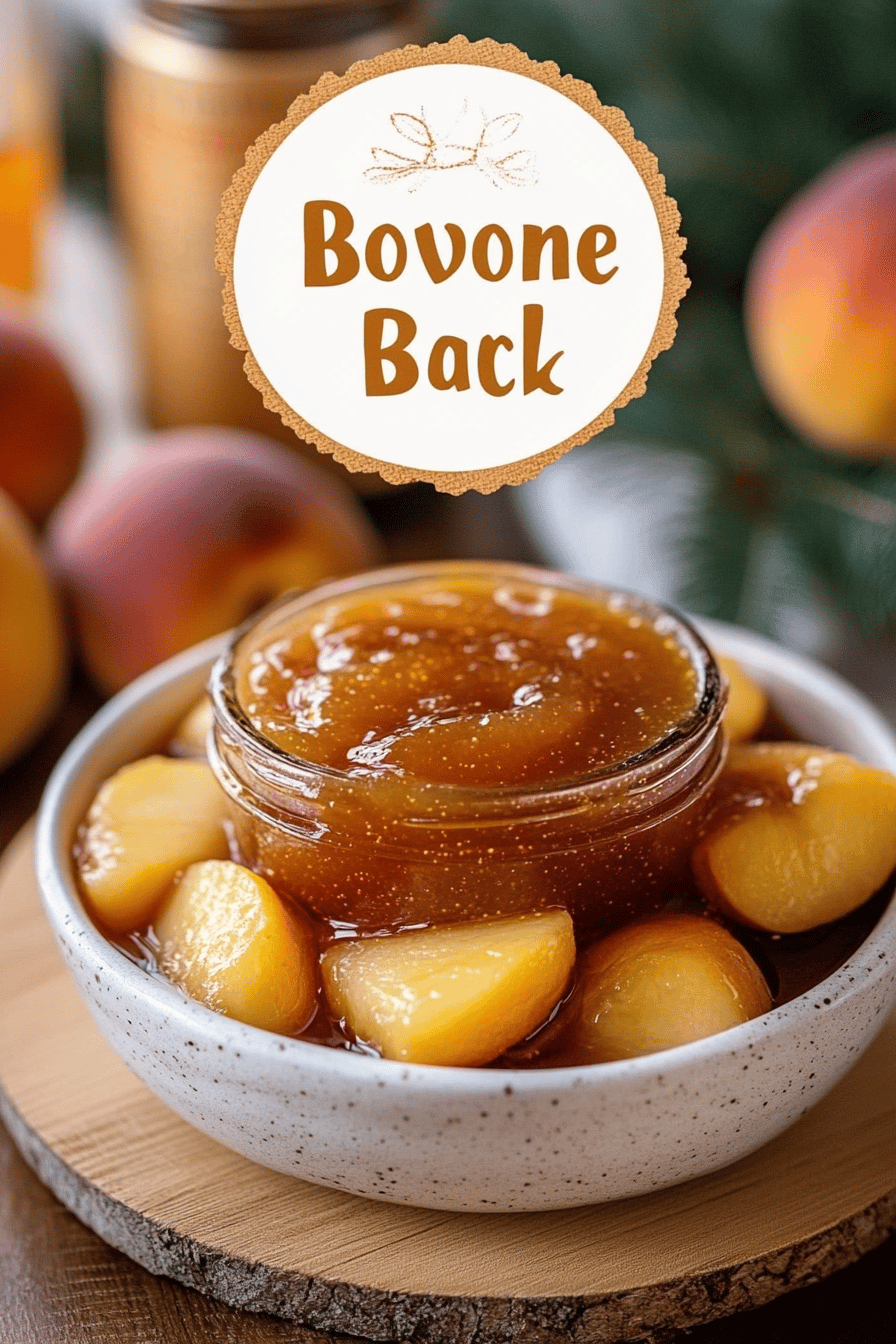 Bourbon Peach Jam Recipe slice on plate showing perfect texture and swirl pattern