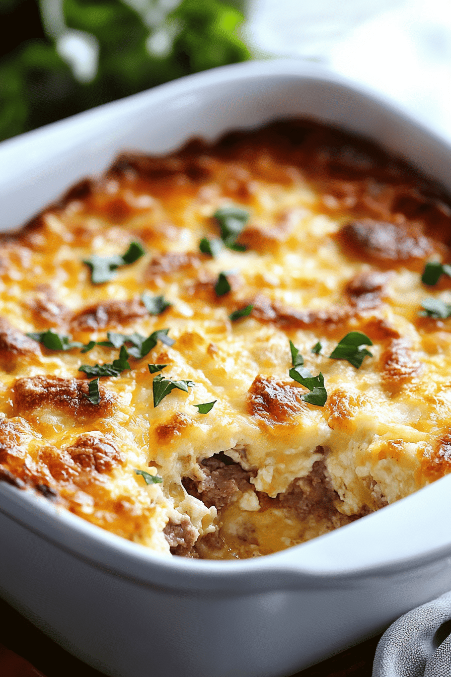 Breakfast Casserole Recipe ingredients organized and measured on kitchen counter