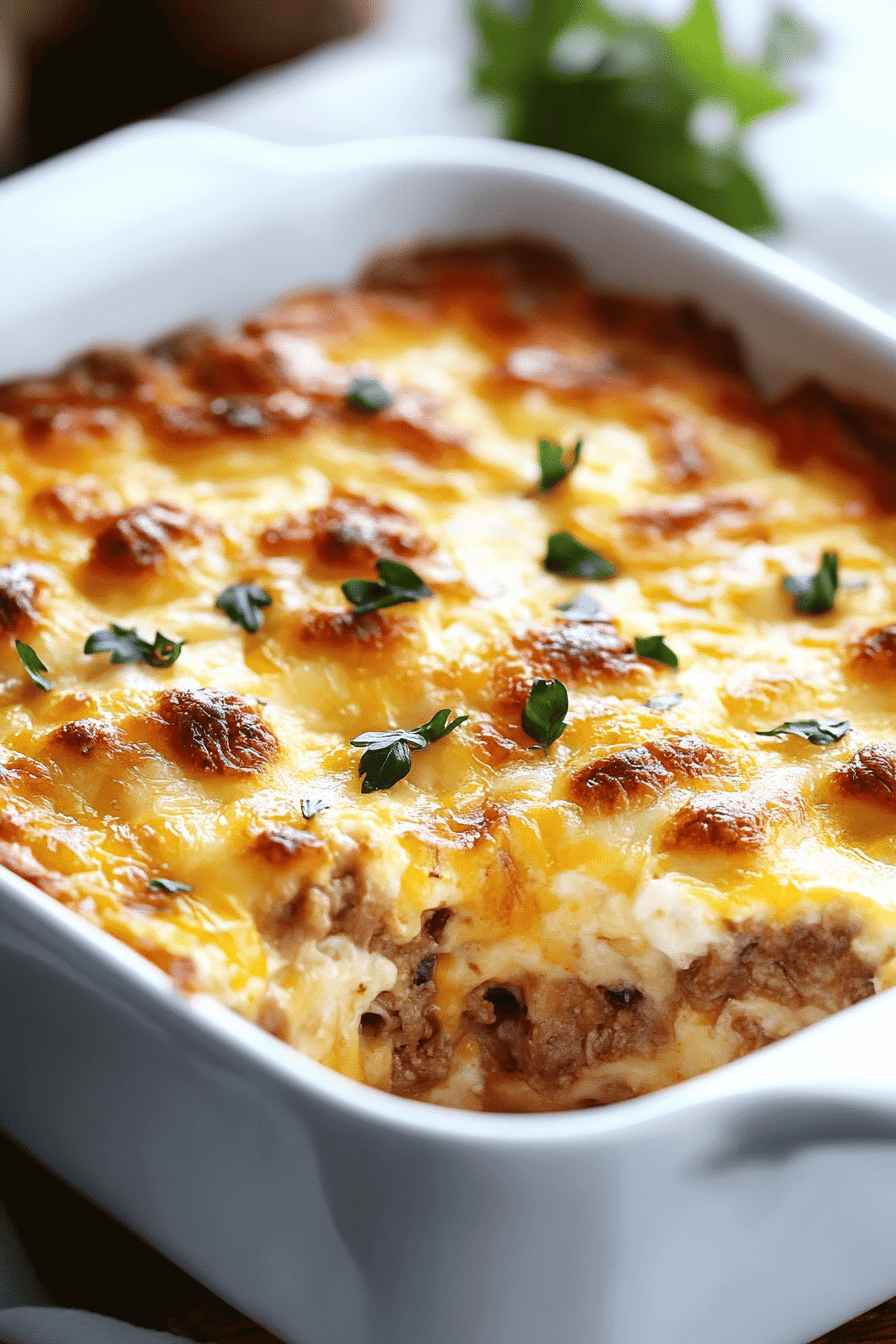 Breakfast Casserole Recipe final dish beautifully presented and ready to serve
