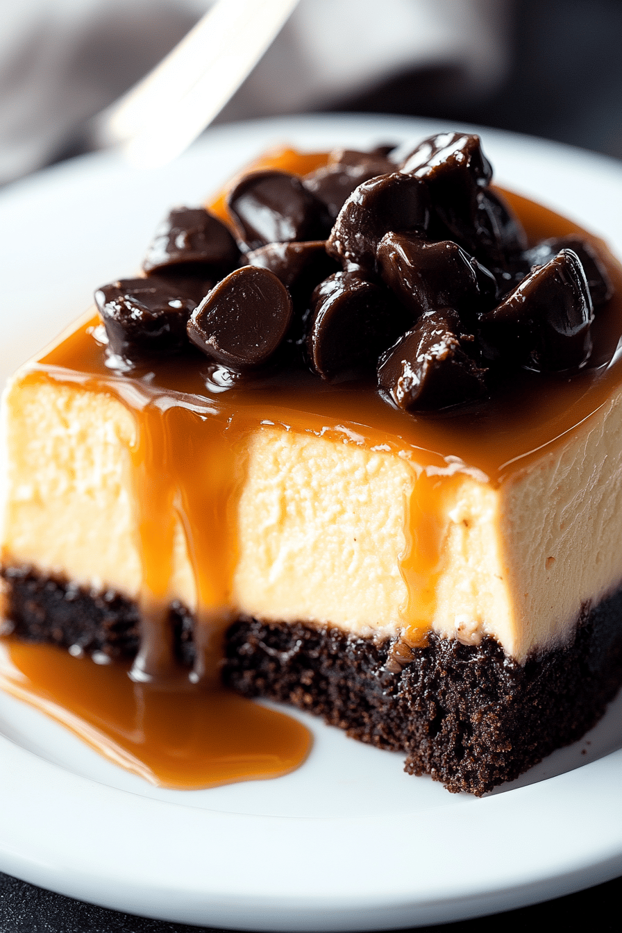Caramel Brownie Cheesecake Recipe ingredients organized and measured on kitchen counter