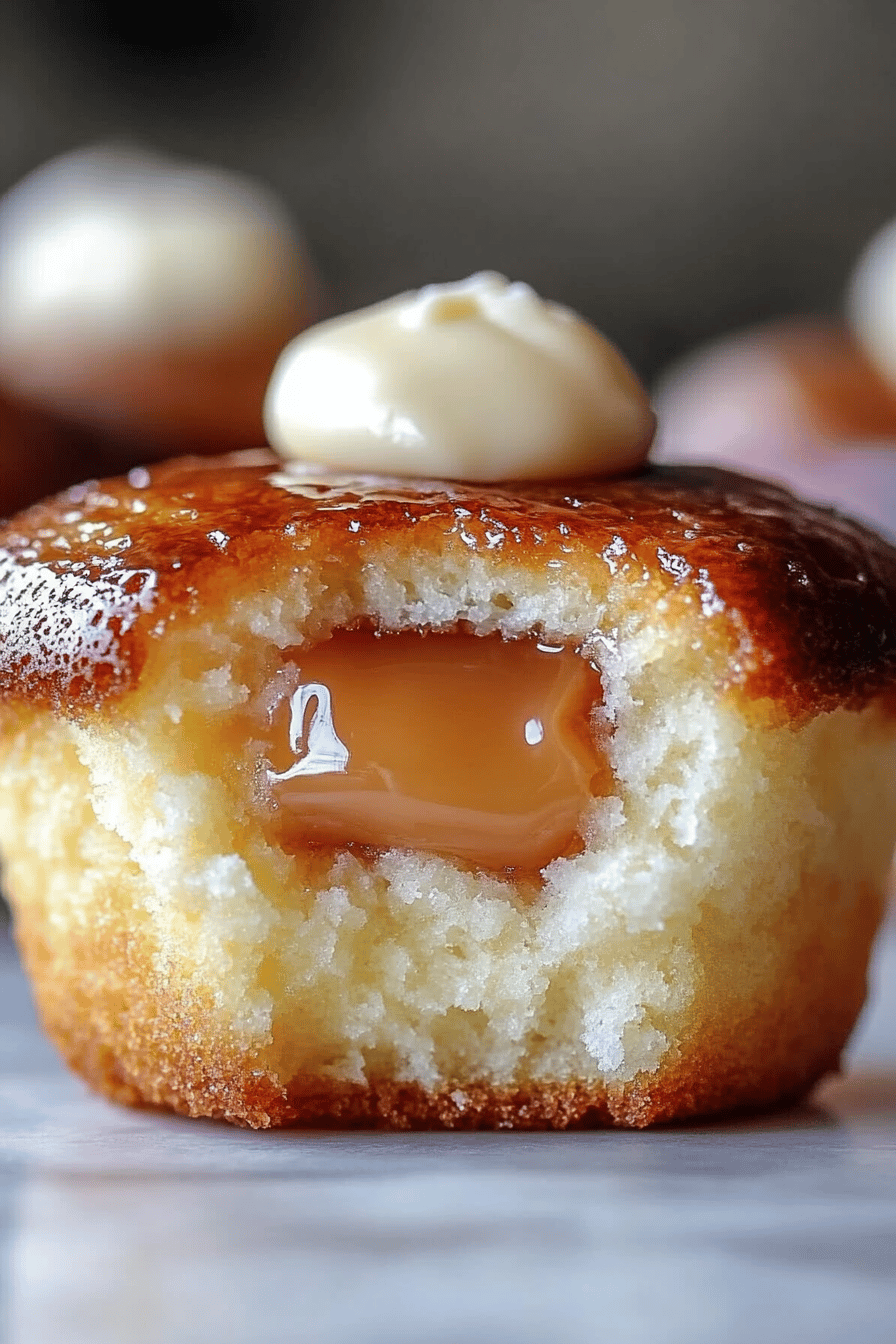 Caramel Cupcakes Recipe slice on plate showing perfect texture and swirl pattern