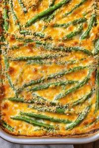 Cheesy Baked Green Beans