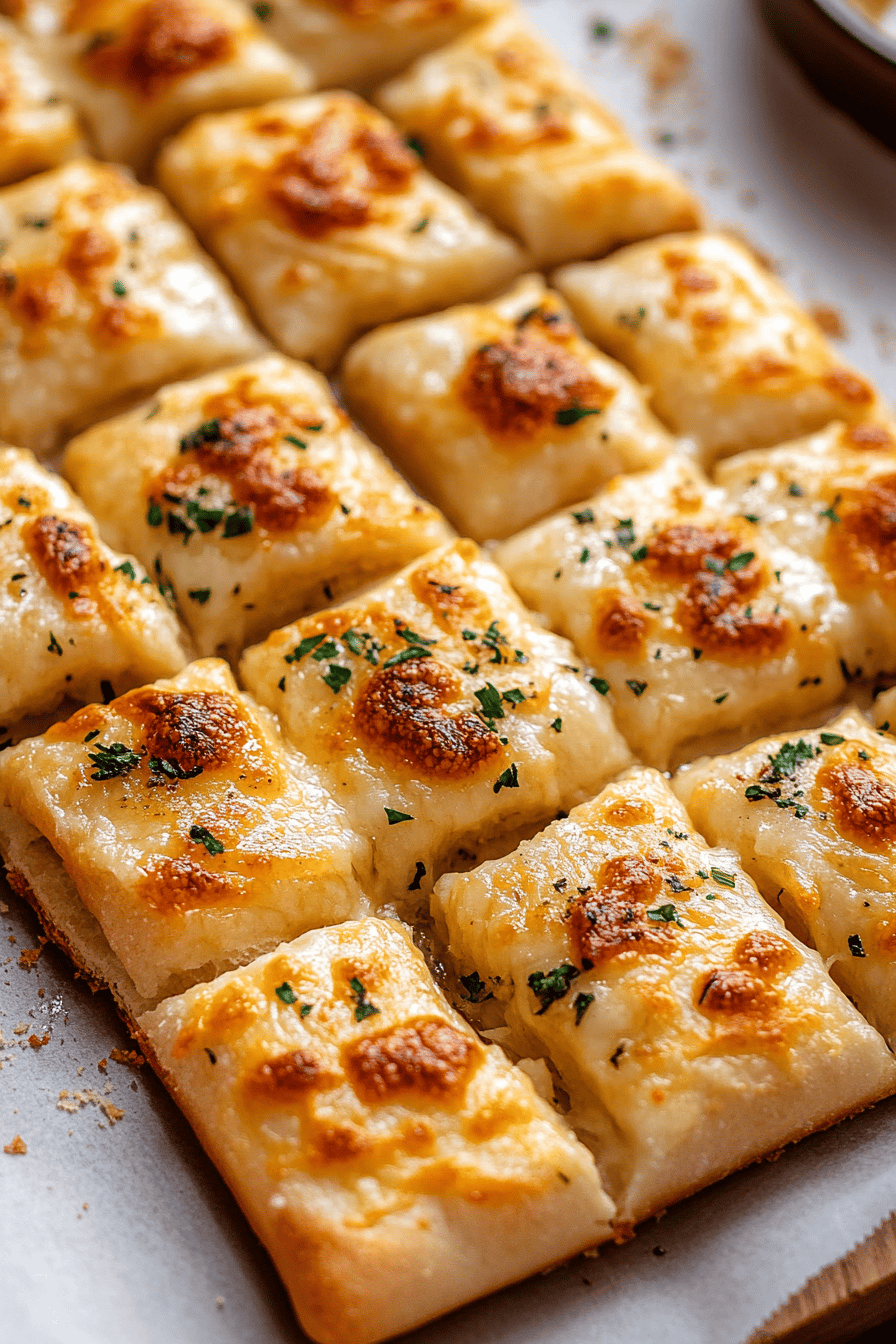 Cheesy Garlic Breadsticks final dish beautifully presented and ready to serve