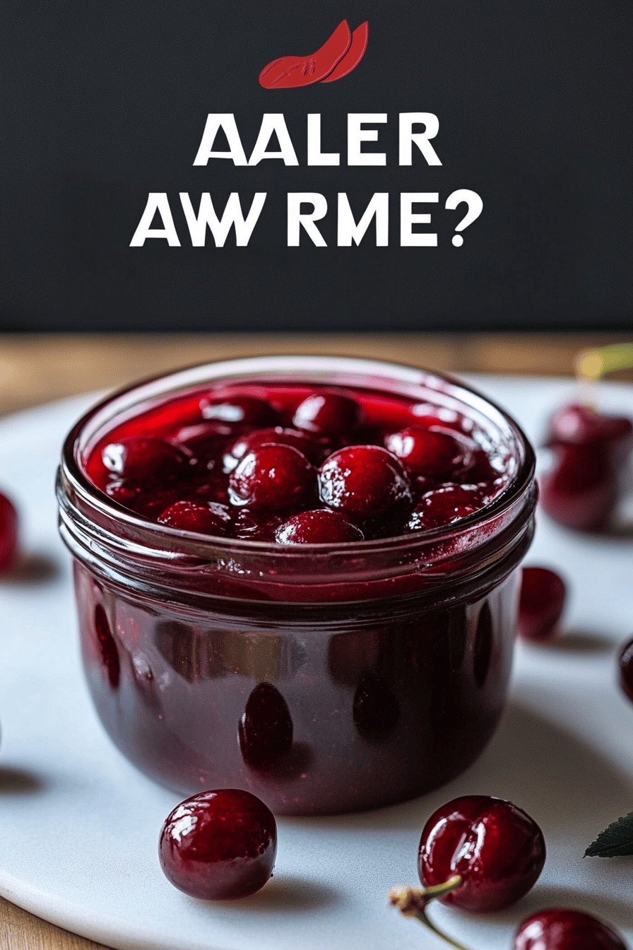 Cherry Amaretto Jam Recipe final dish beautifully presented and ready to serve