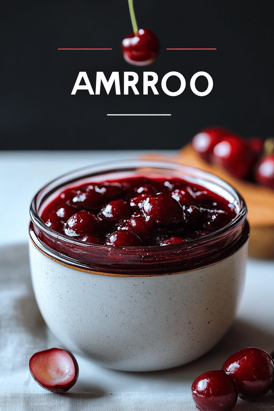 Cherry Amaretto Jam Recipe final dish beautifully presented and ready to serve