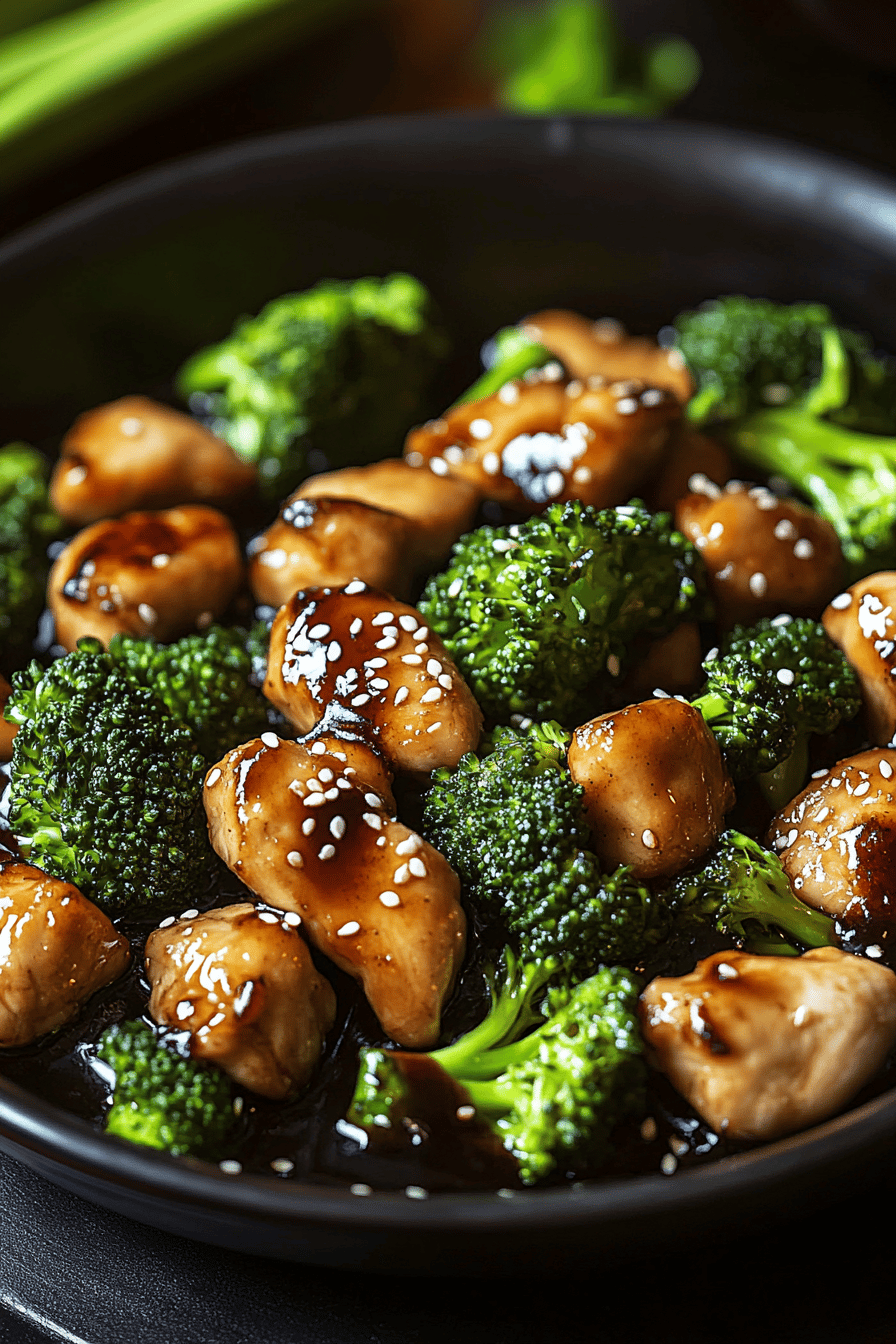 Chicken Broccoli Stir-Fry slice on plate showing perfect texture and swirl pattern
