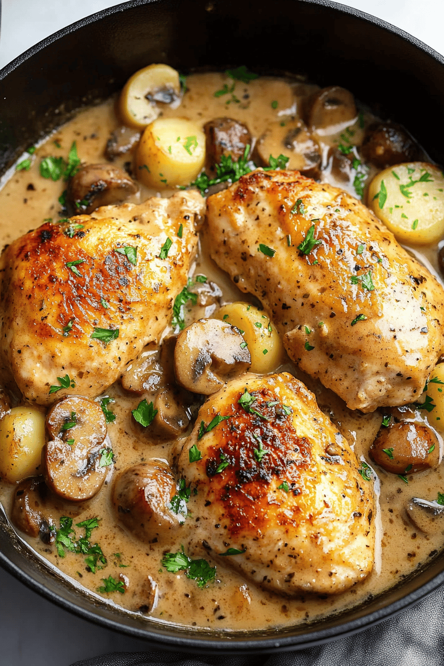 Chicken Marsala Recipe final dish beautifully presented and ready to serve