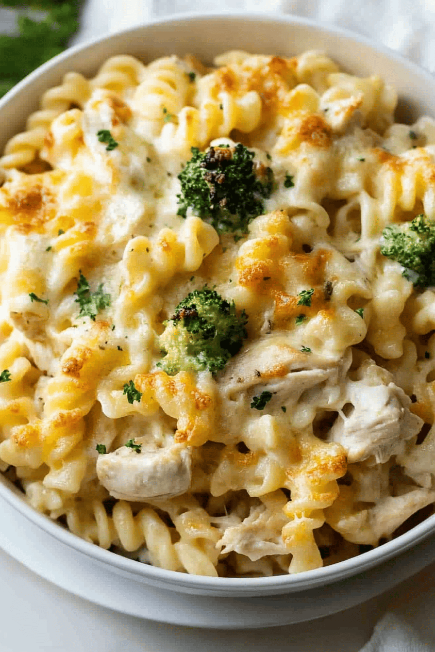Chicken Noodle Casserole ingredients organized and measured on kitchen counter