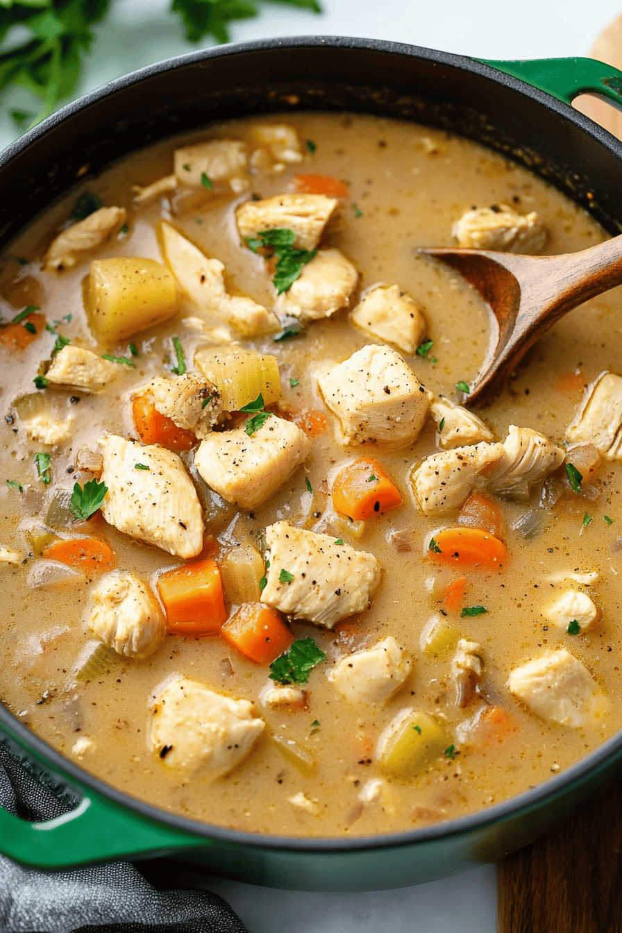 Chicken Stew Recipe final dish beautifully presented and ready to serve