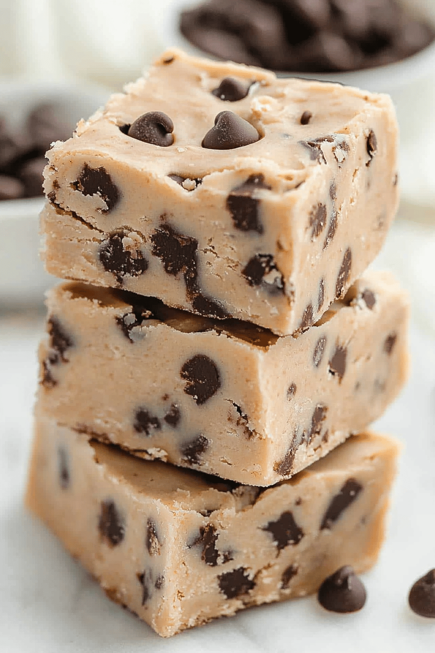 Chocolate Chip Cookie Dough Fudge ingredients organized and measured on kitchen counter
