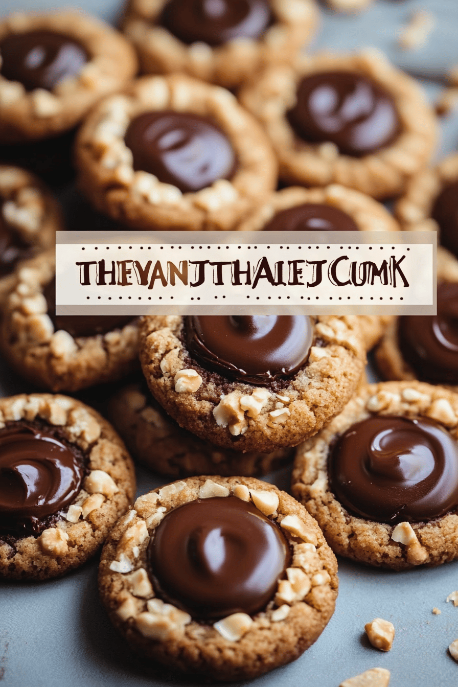 Chocolate Hazelnut Thumbprint Cookies final dish beautifully presented and ready to serve