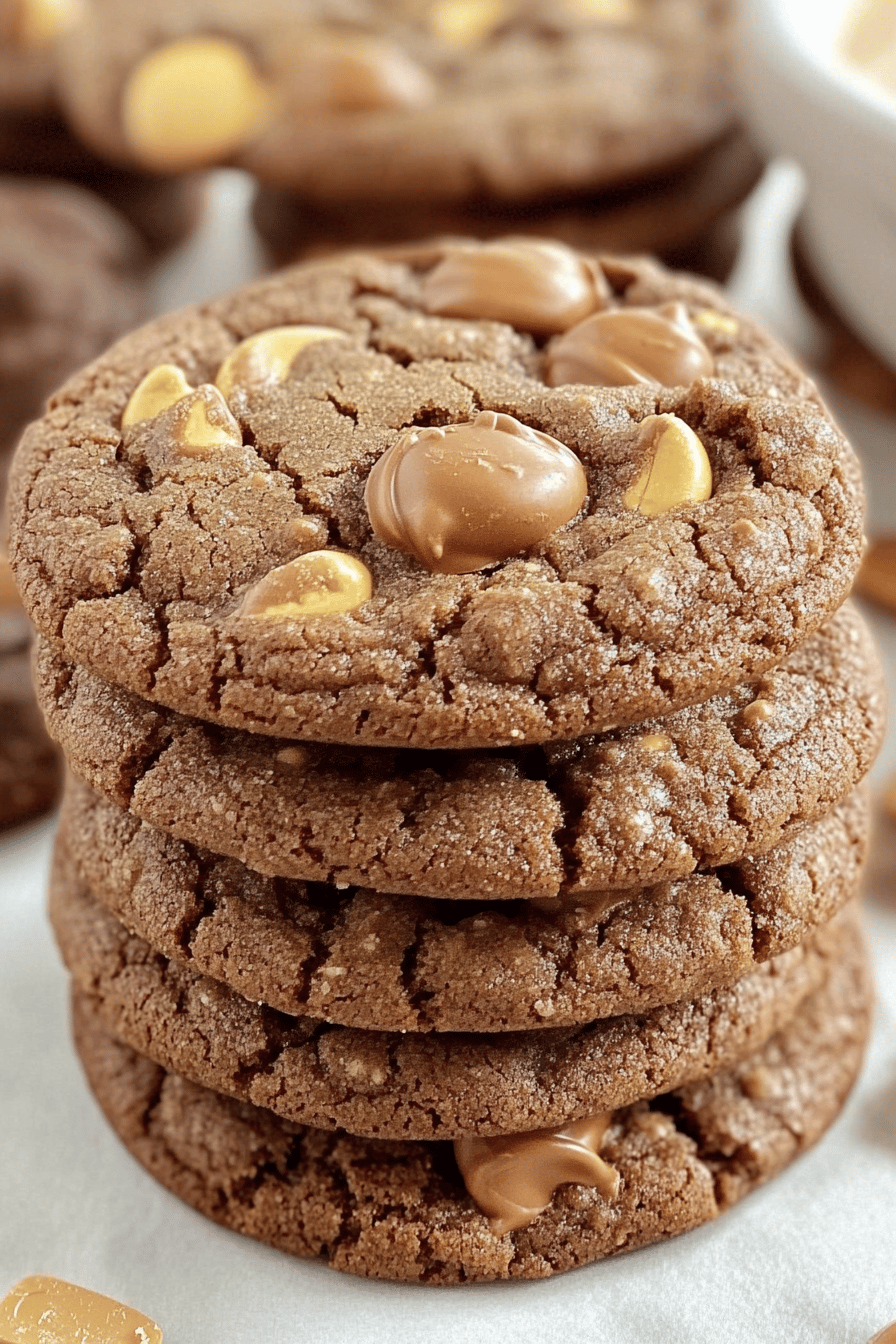 Chocolate Reese's Cookies slice on plate showing perfect texture and swirl pattern